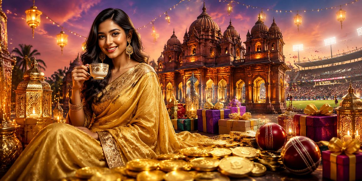 বাংলাদেশে শাড়ি পরা নারী মোবাইলে ক্রিকেট বেটিং উপভোগ করছেন